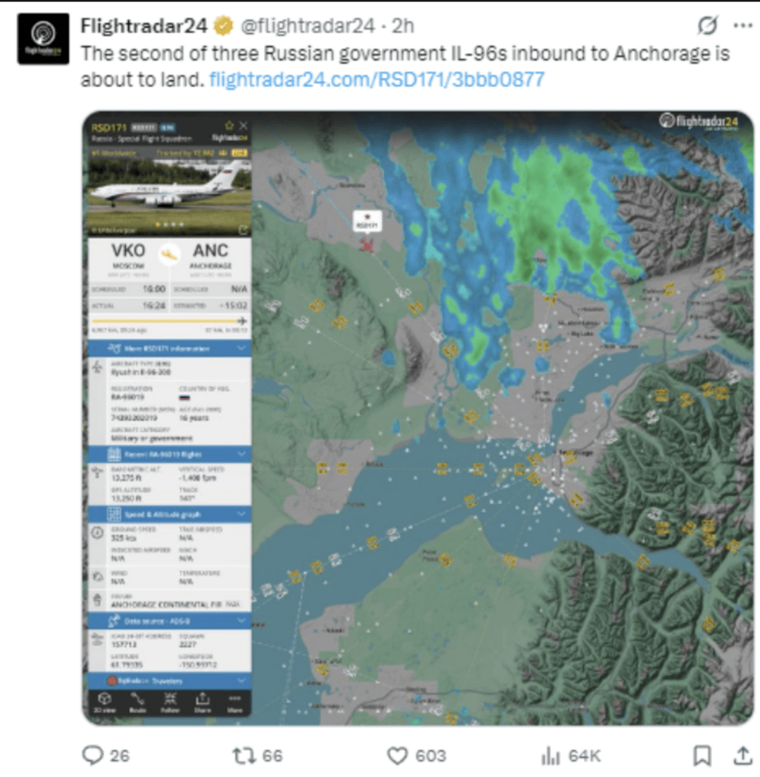 皇冠信用网最高占成_俄专机穿过极地抵达阿拉斯加皇冠信用网最高占成,美俄会谈地“全副武装”:数百特工入驻,安保规则曝光