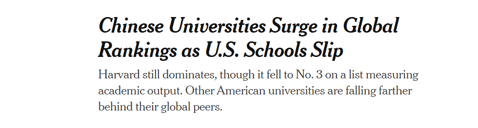 皇冠信用网会员
_全球媒体聚焦︱美媒:全球高校科研成果排名“中升美降” 引发美国学术界担忧